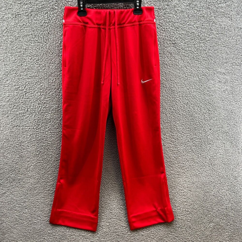 Nike Dri-Fit Women Red Activewear Running Jogging Pants Polyester Small